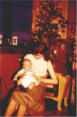 My mother Betty and me Christmas 1956
I am all of 2 1/2 months old. Can you say chubby?
