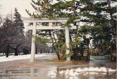 A gate near the castle at Hirosaki
